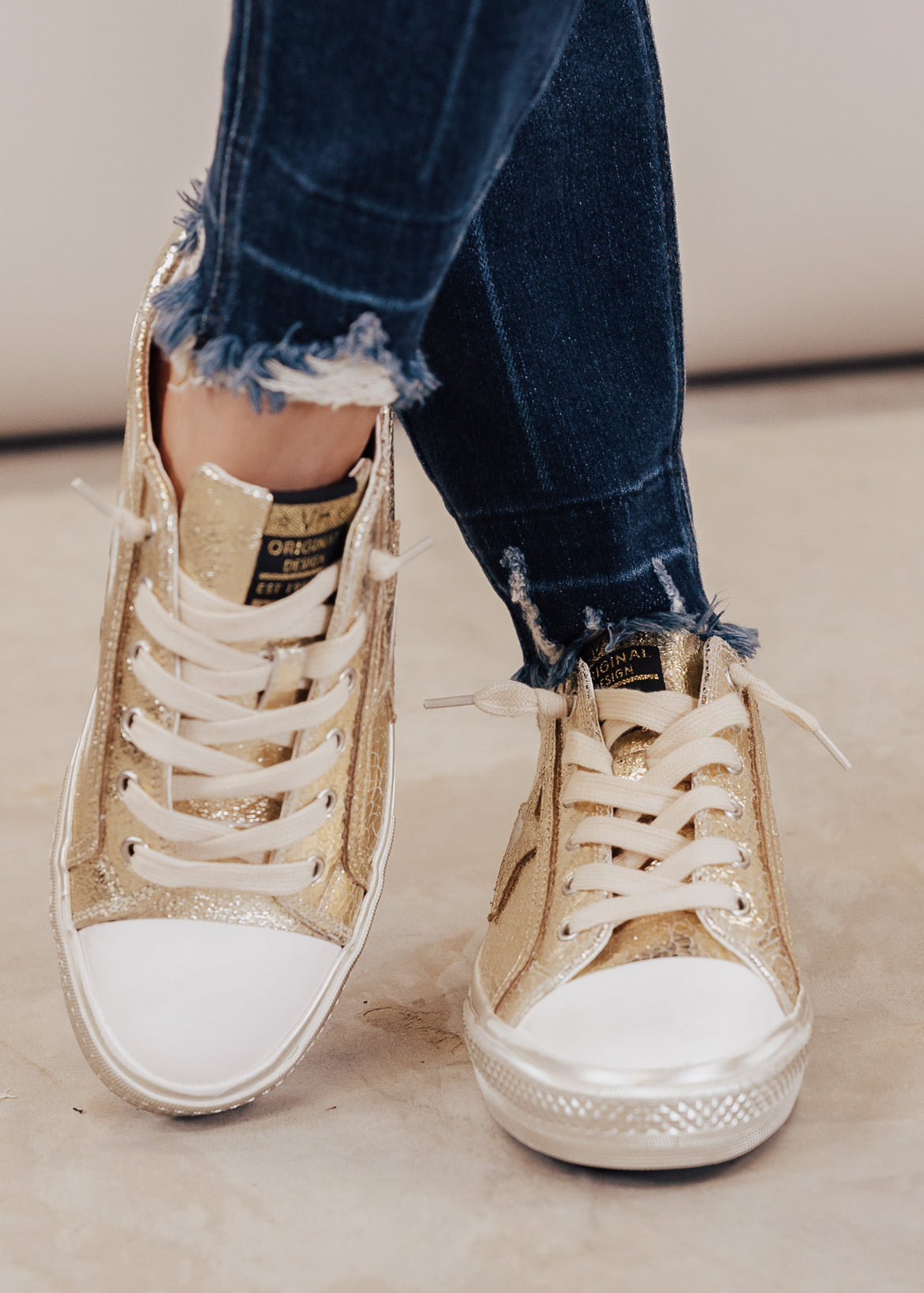 SIZE 6: Vintage Havana SHINE Shoe (6-11) *GOLD FOIL