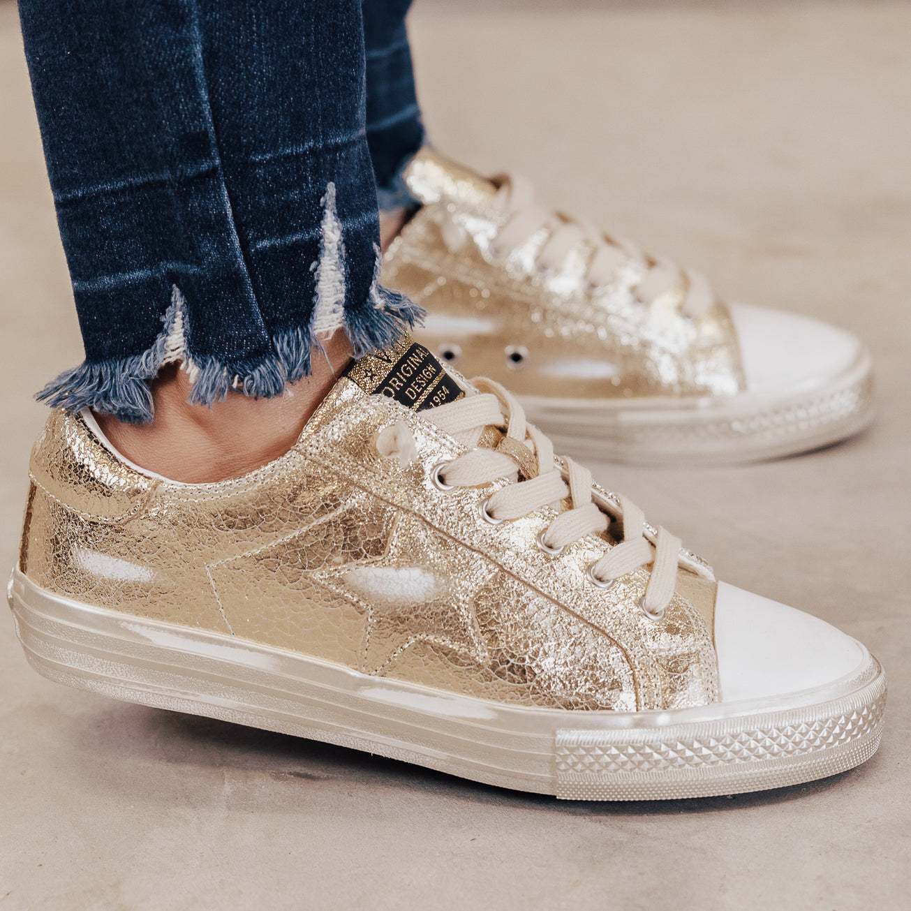 SIZE 6: Vintage Havana SHINE Shoe (6-11) *GOLD FOIL