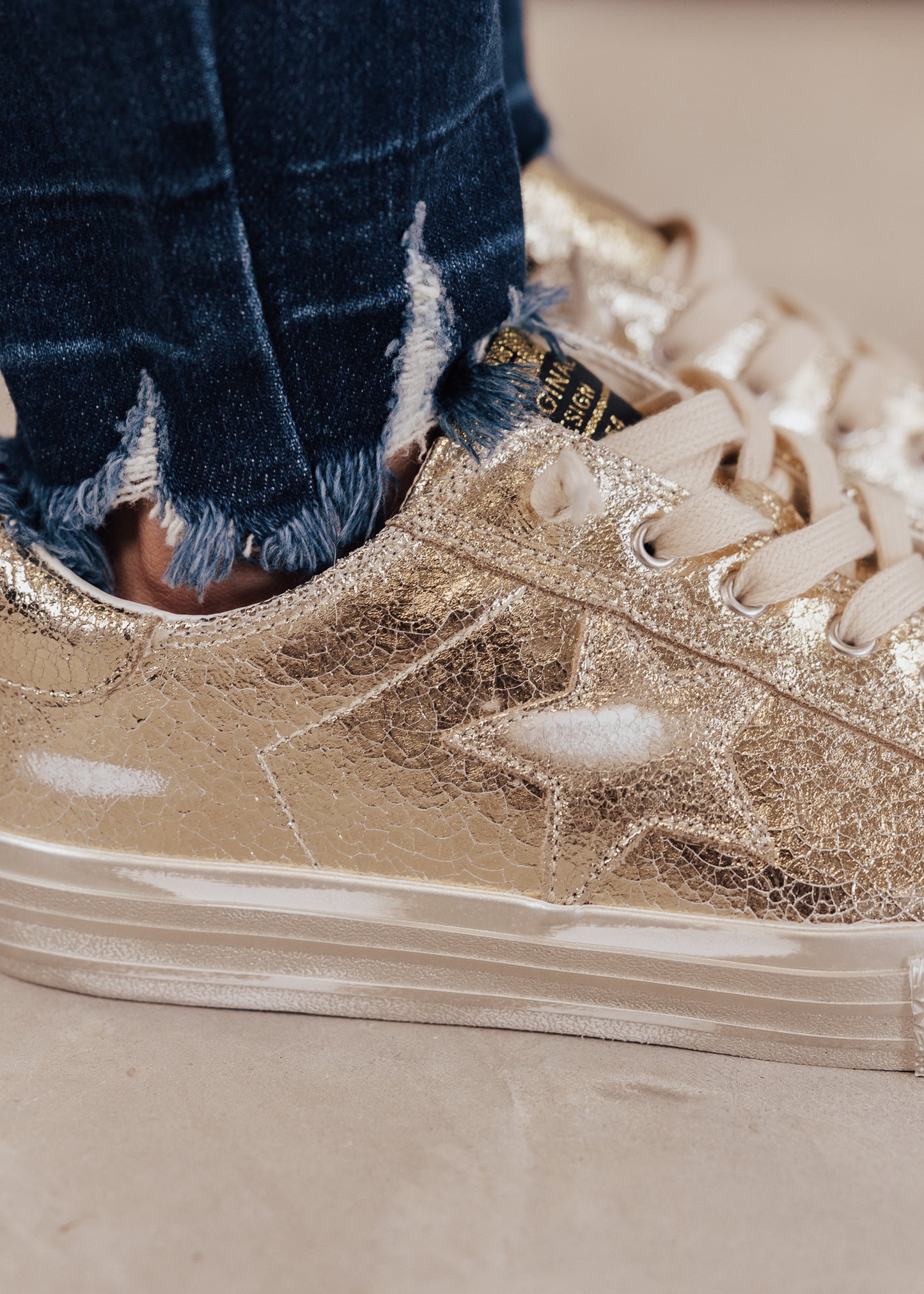 SIZE 6: Vintage Havana SHINE Shoe (6-11) *GOLD FOIL