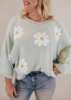 Flower Embroidered Dolman Top (S-XL) *MINT
