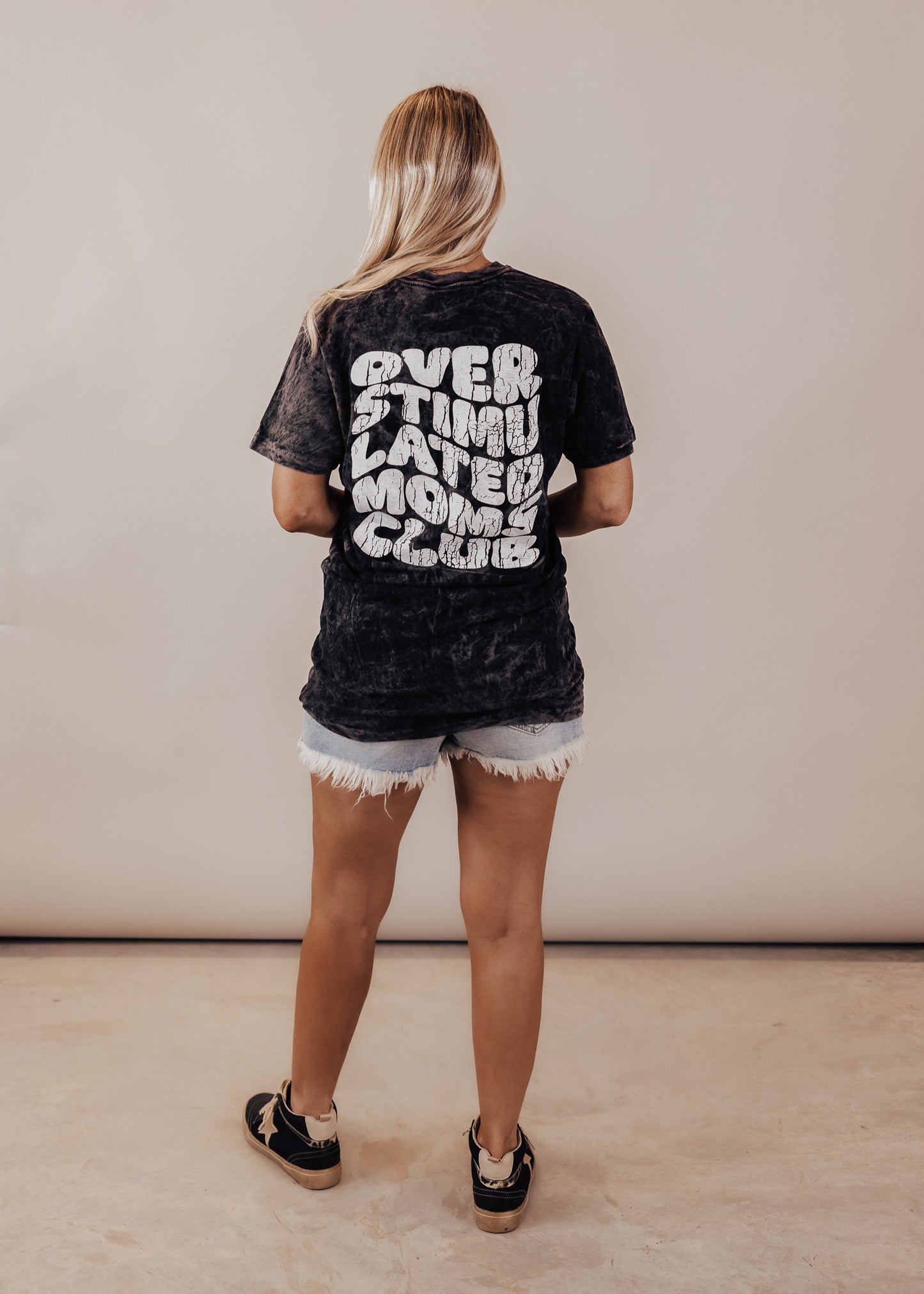 PRE-ORDER: Overstimulated Mom Tee *Vintage Cloud Black (S-3X)