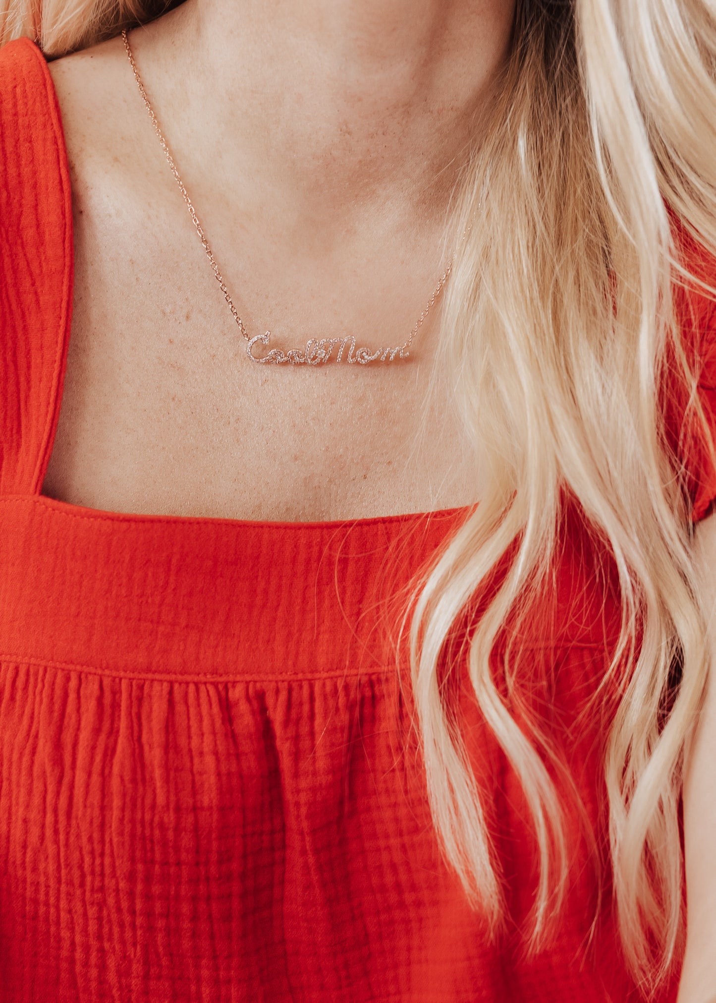 Rose Gold Cool Mom Necklace