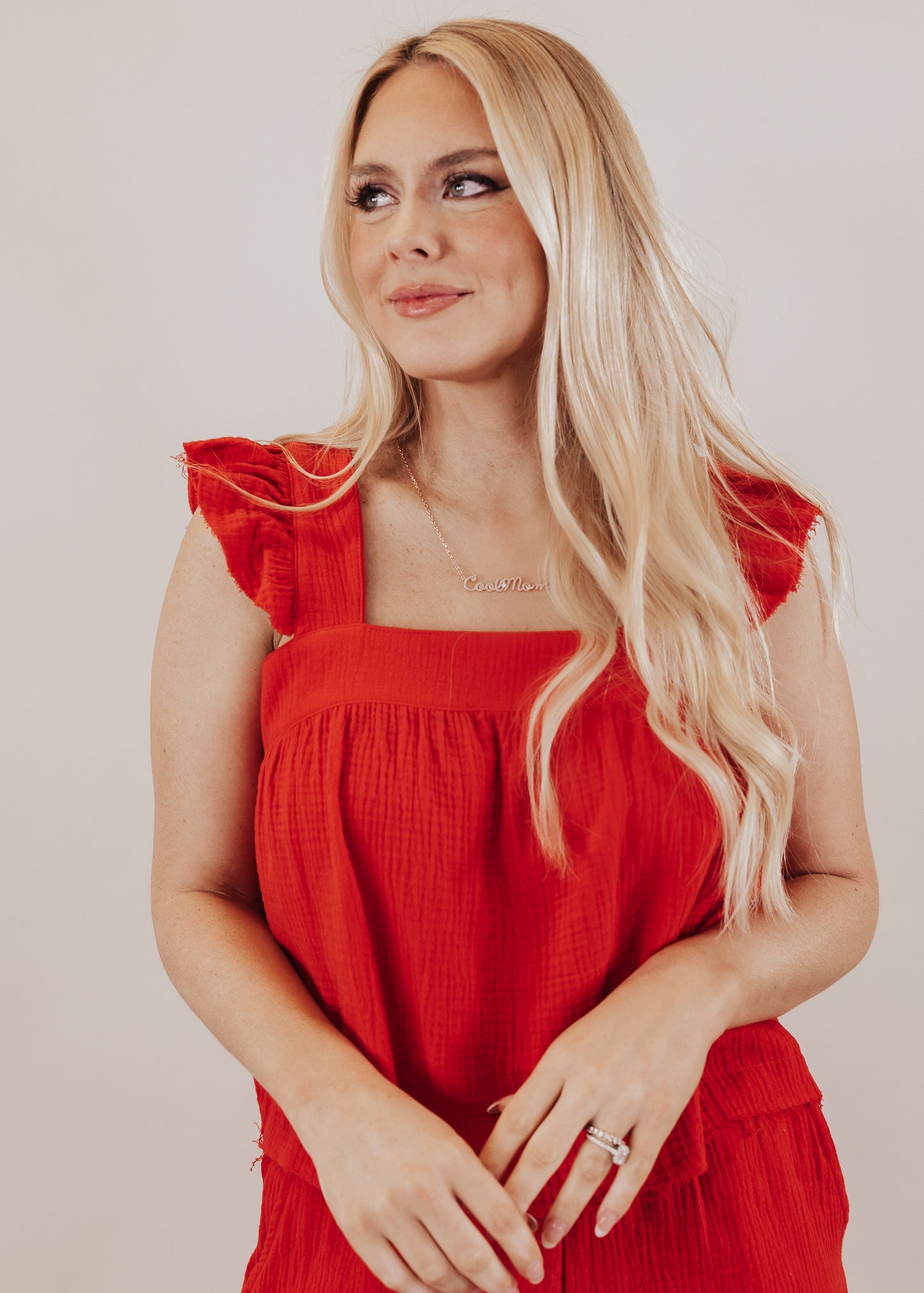 Rose Gold Cool Mom Necklace