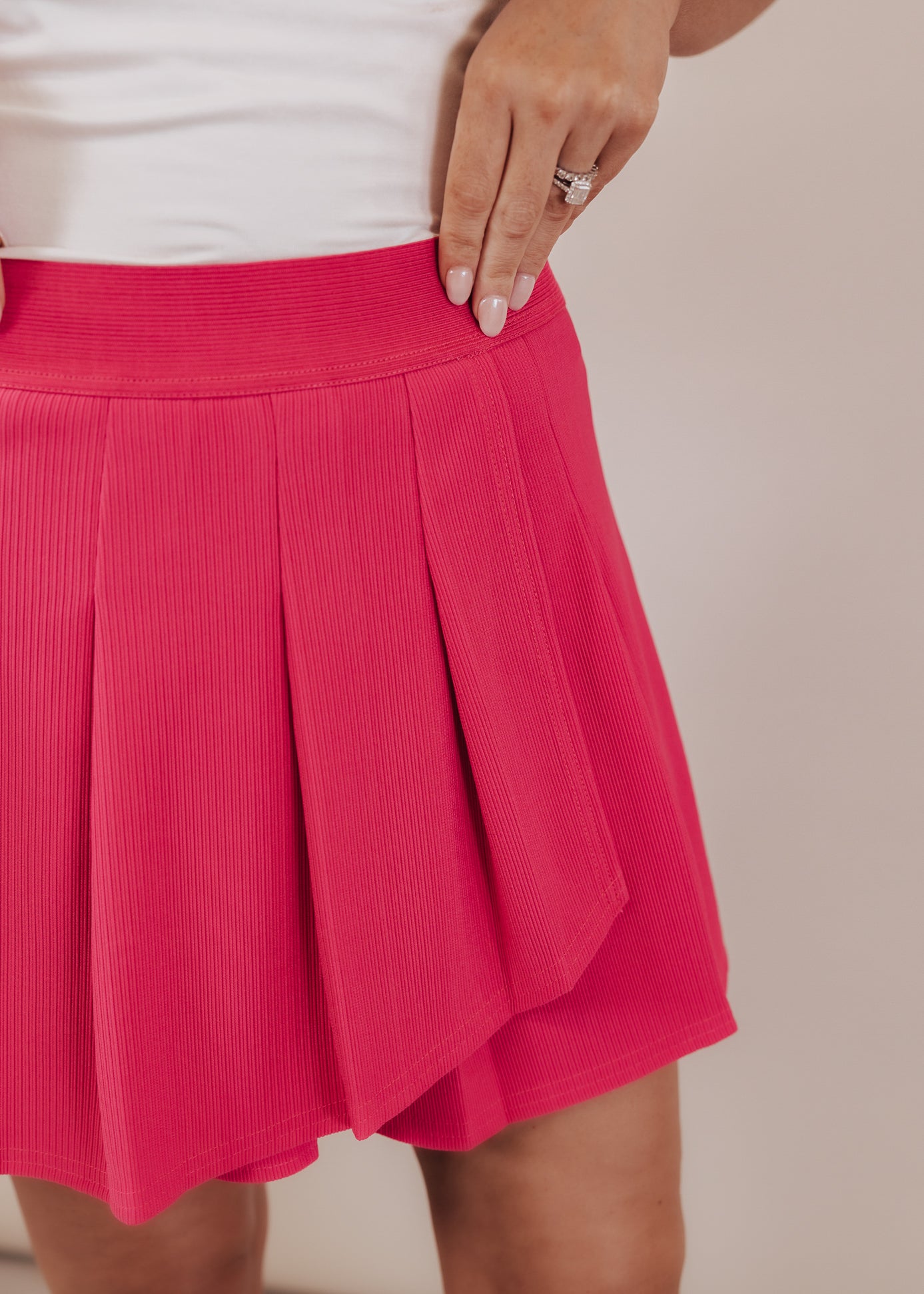 SMALL: Pleated Skort *PINK