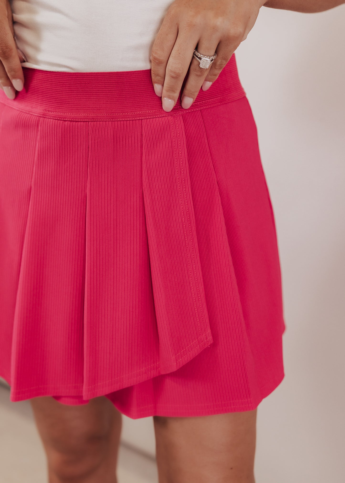 SMALL: Pleated Skort *PINK