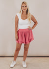Flowy Tiered Shorts (CAN FIT XL) *PINK