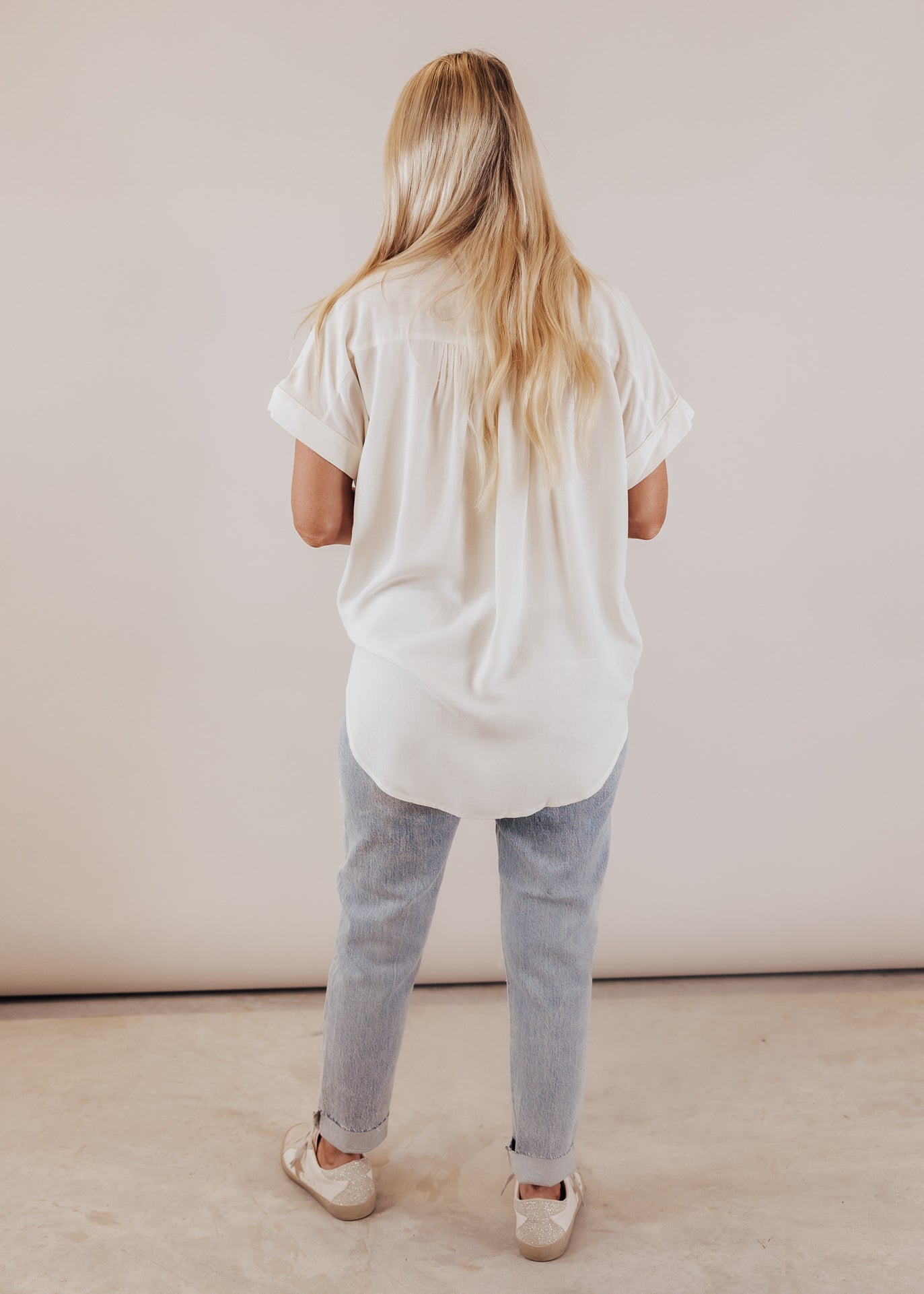 MEDIUM: Josie Button Down Top *CREAM