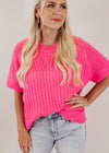 EXTRA LARGE: Marge Knit Top (S-XL) *PINK