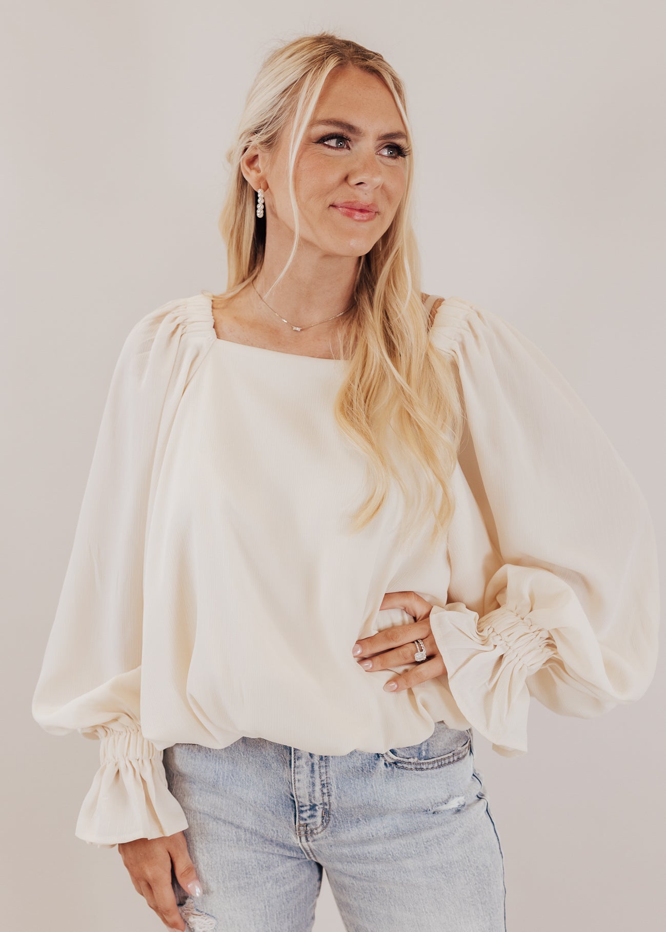 Mary Long Sleeve Blouse *CREAM