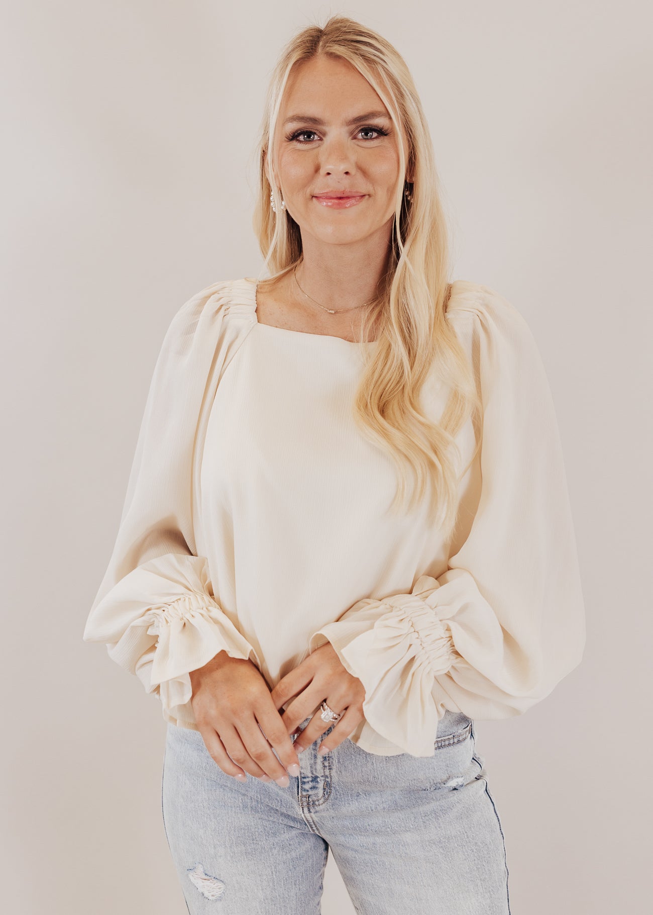 Mary Long Sleeve Blouse *CREAM