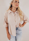 Dolman Button Down Top *TAUPE