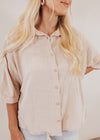 Dolman Button Down Top *TAUPE