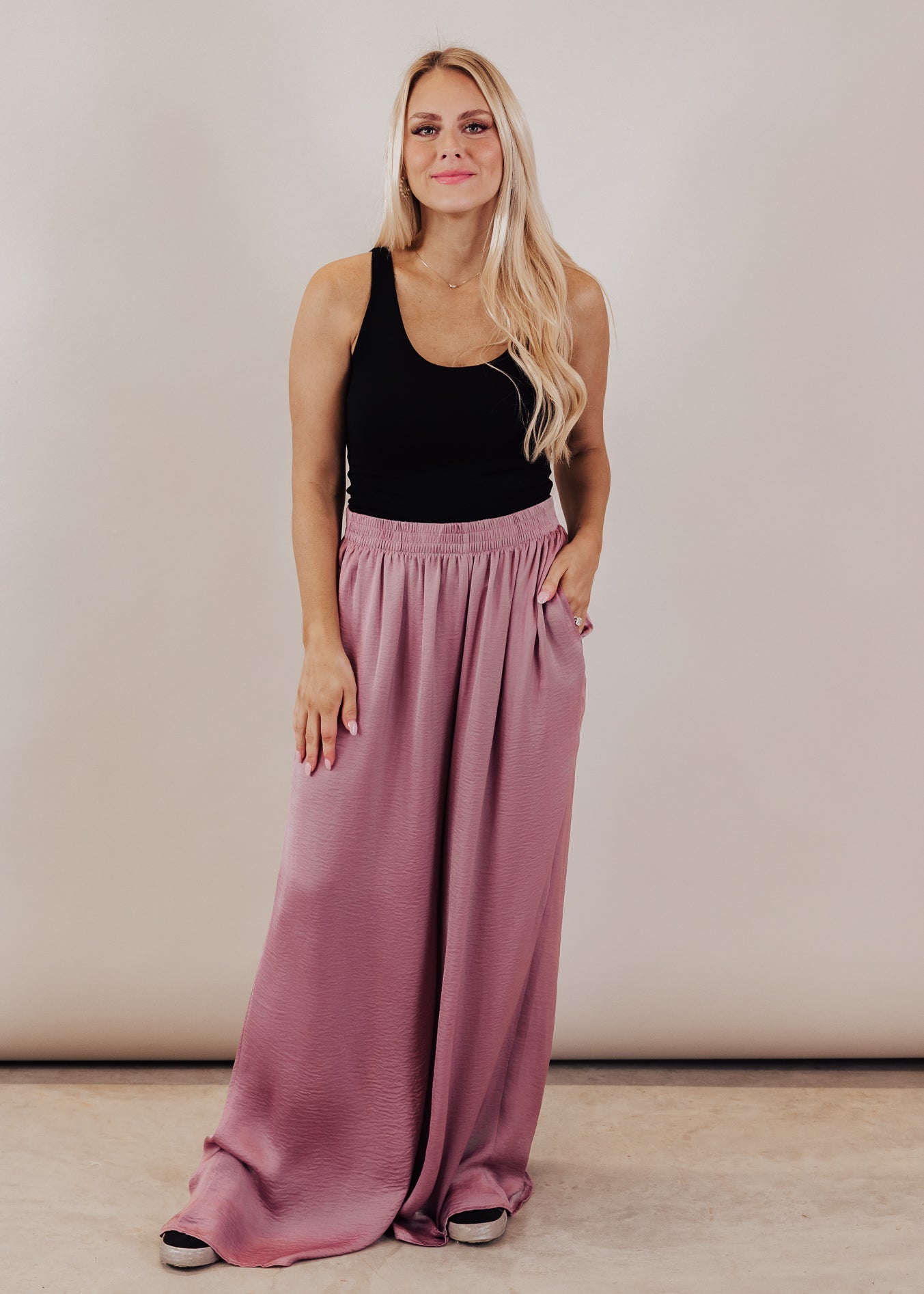 3X: Kristy Silky Pants (S-3X) *PURPLE MAUVE