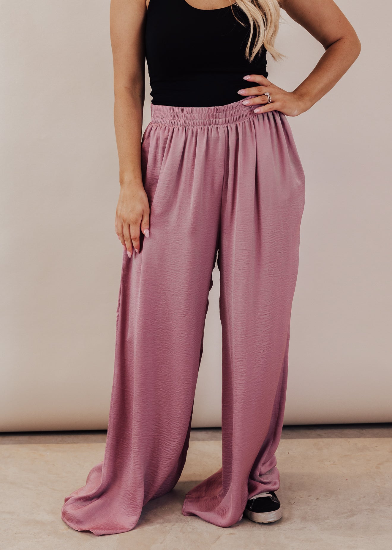 3X: Kristy Silky Pants (S-3X) *PURPLE MAUVE