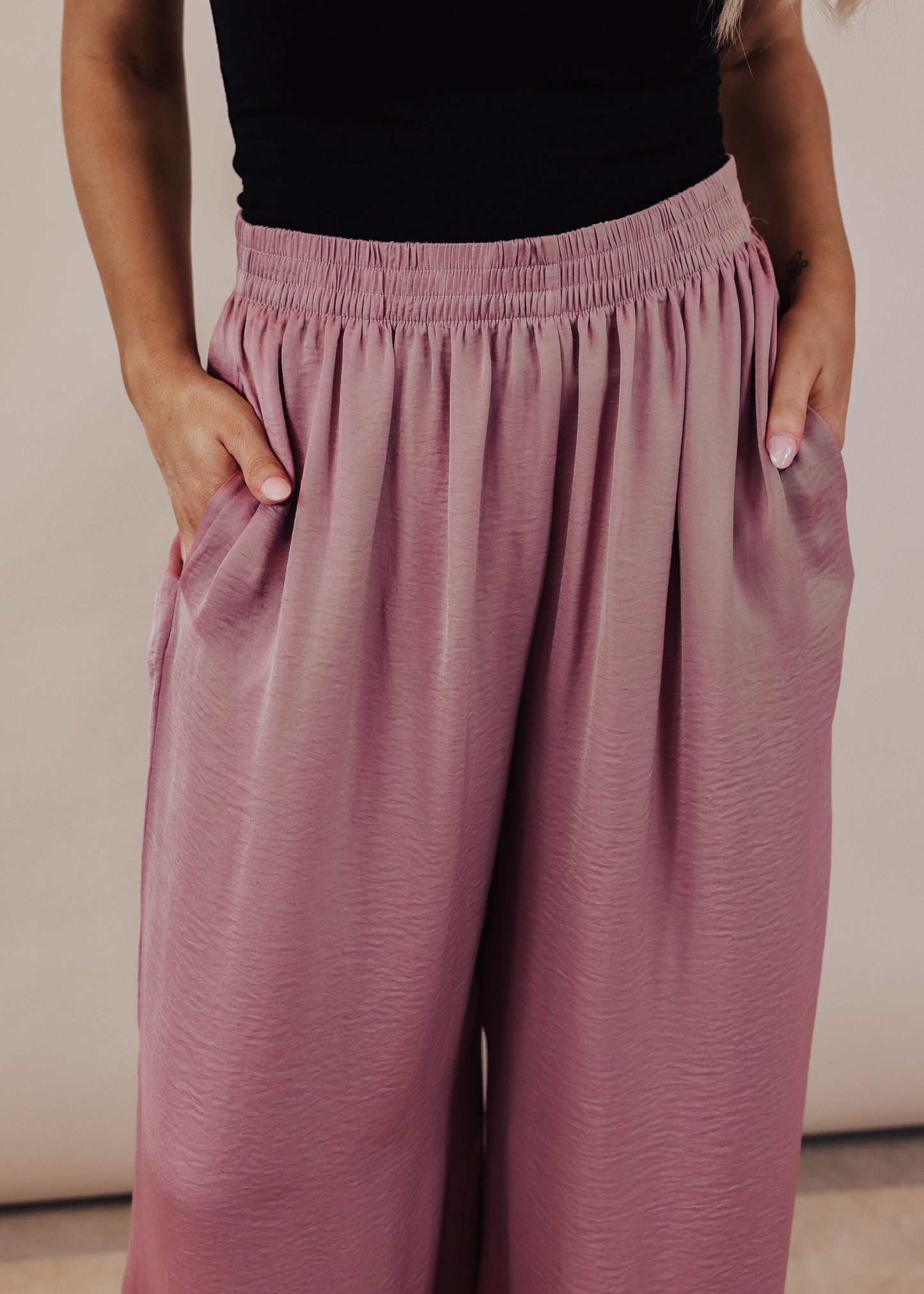 3X: Kristy Silky Pants (S-3X) *PURPLE MAUVE