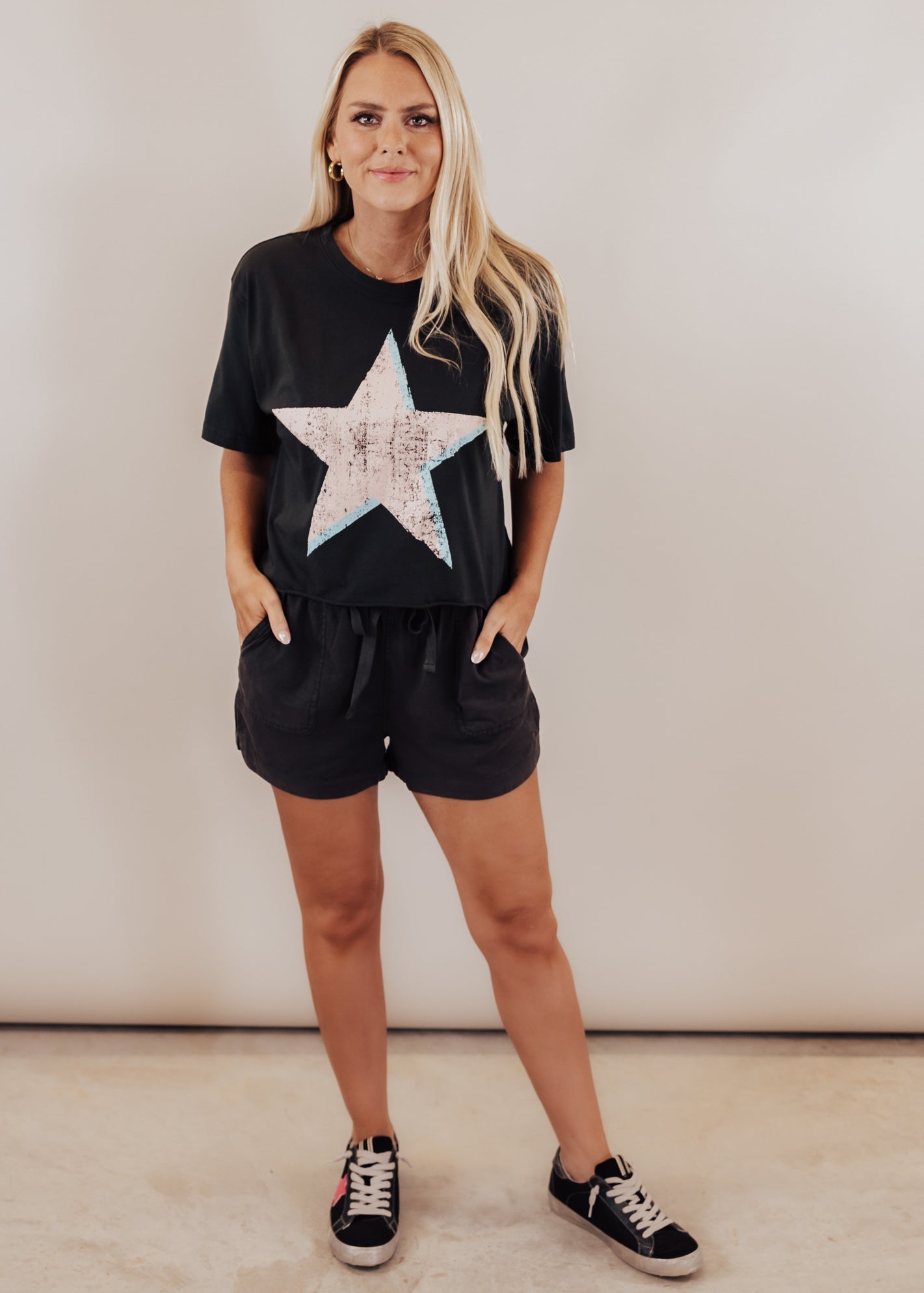 Dusty Tencel Shorts *DARK CHARCOAL