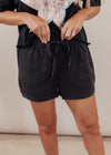 Dusty Tencel Shorts *DARK CHARCOAL