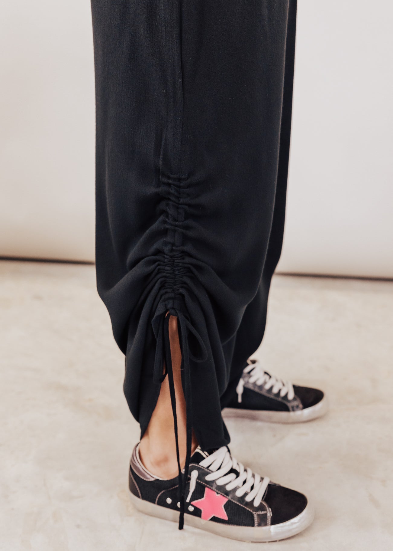 Side Cinch Pants (S-3X) *BLACK