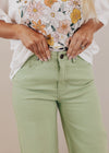 Wide Leg Light Green Pants