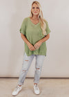 Oversized Nora Knit Top (S-XL) *SAGE