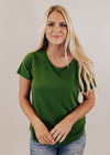 Buttery Soft Basic Top *FOREST GREEN
