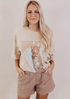 #51 Oversized World Tour Cheetah Top (CAN FIT XL) *SAND
