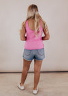 Pol Stud Fitted Tank *PINK