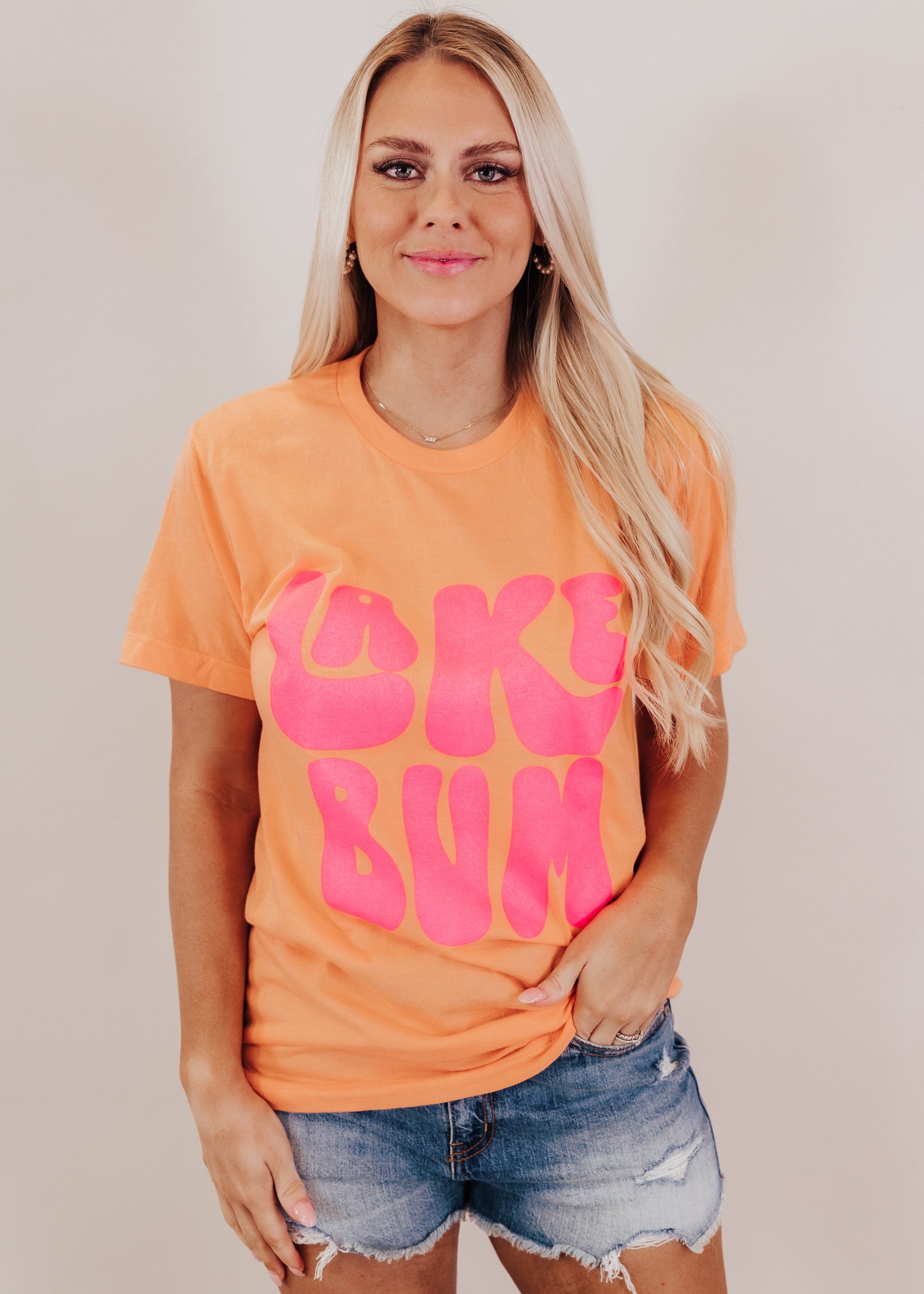 3X: Lake Bum Tee *Cantaloupe (S-3X)