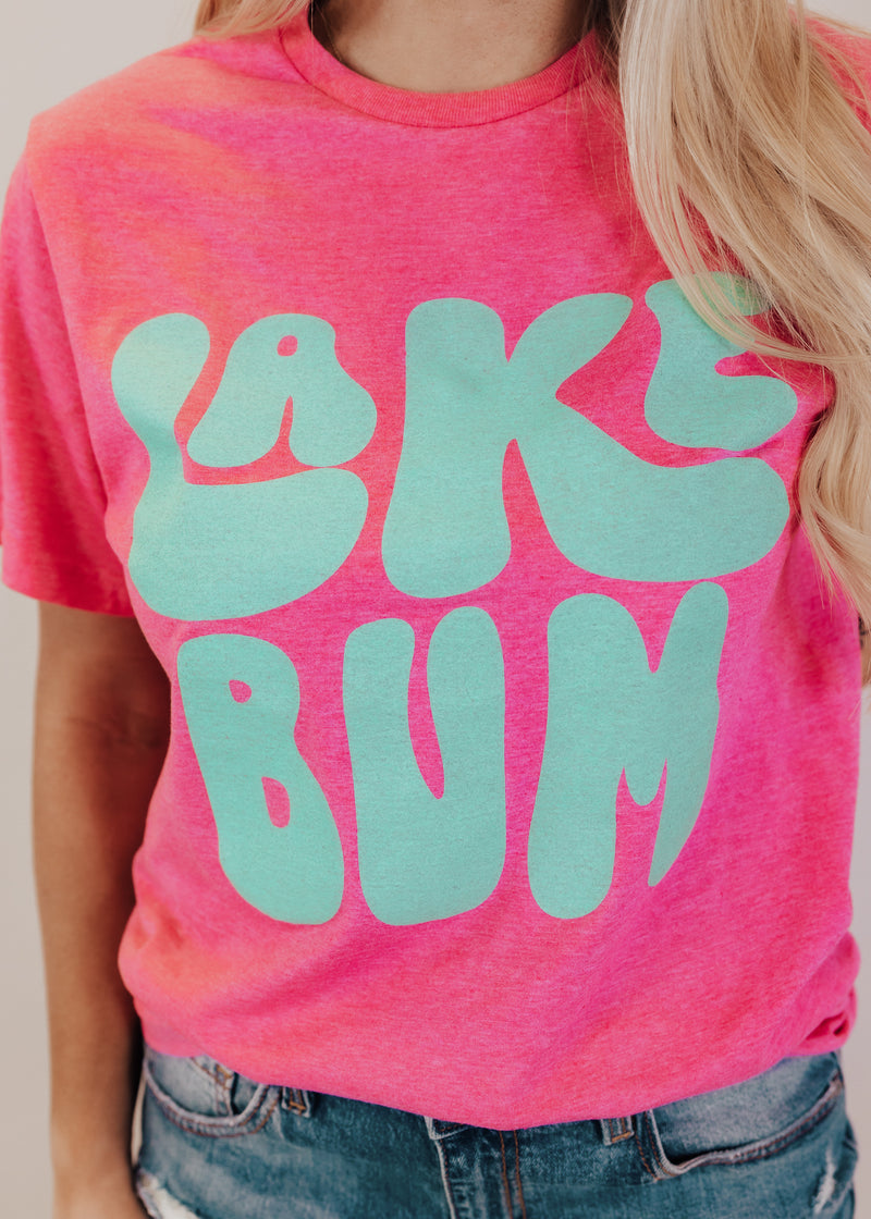 Lake Bum Tee *Pink (S-3X)