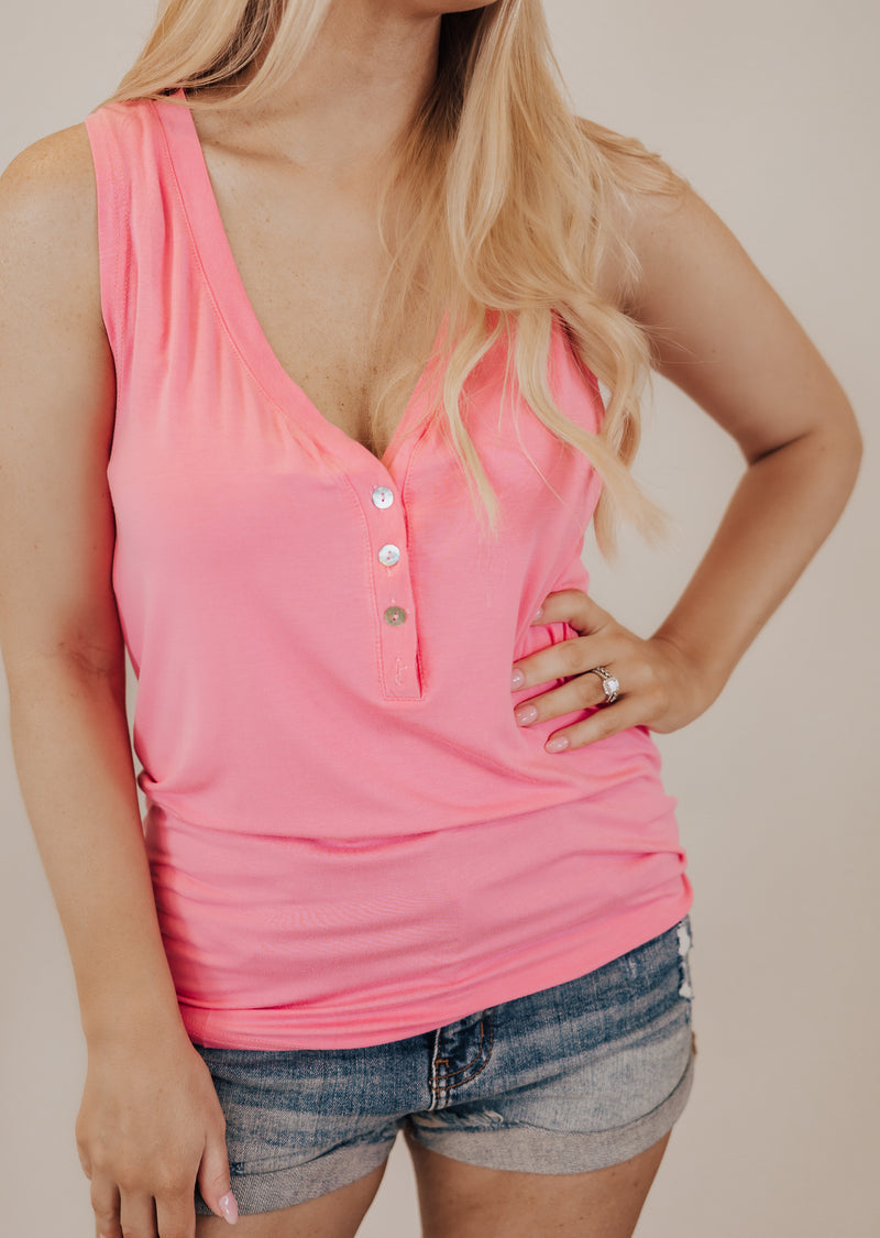 SMALL: Benny Sleeveless Top (S-3X) *PINK