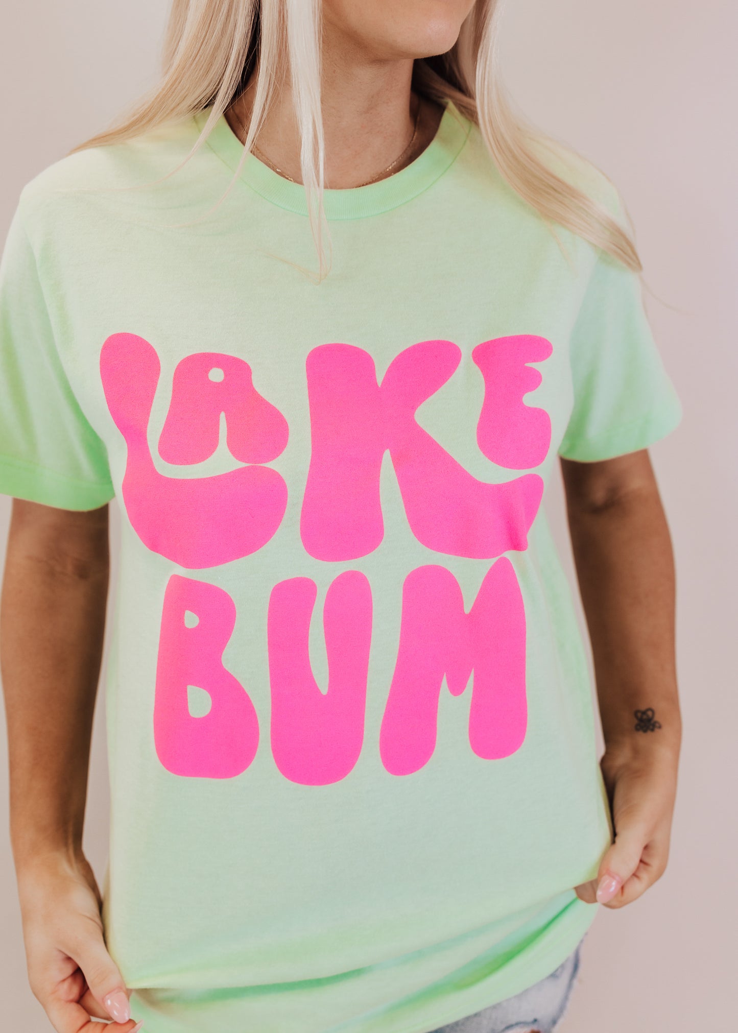 2X: Lake Bum Tee *Neon Mint (S-3X)