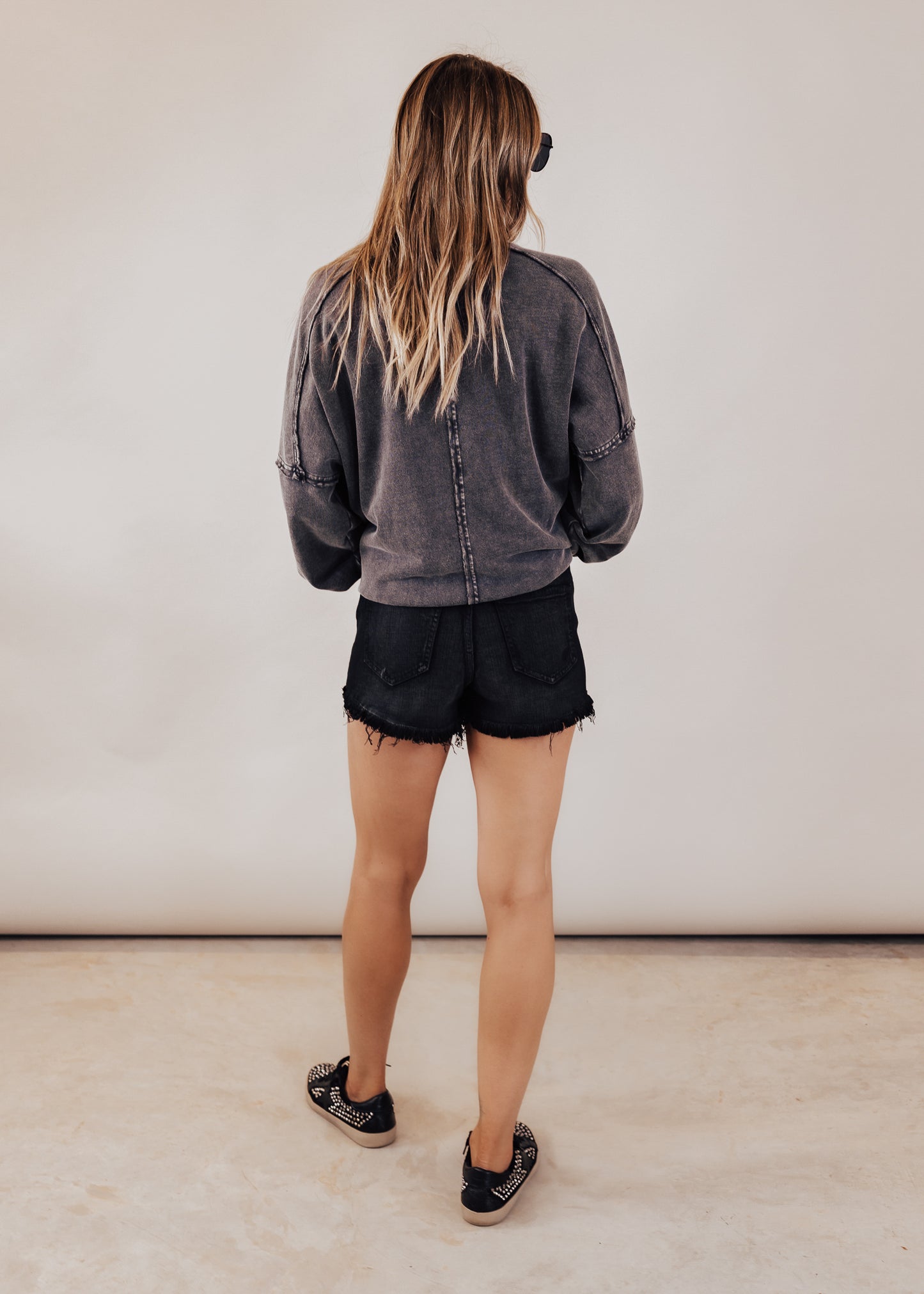 SIZE XS, S, 3X: Eunina Saxton Shorts (XS-3X) *BLACK WASH