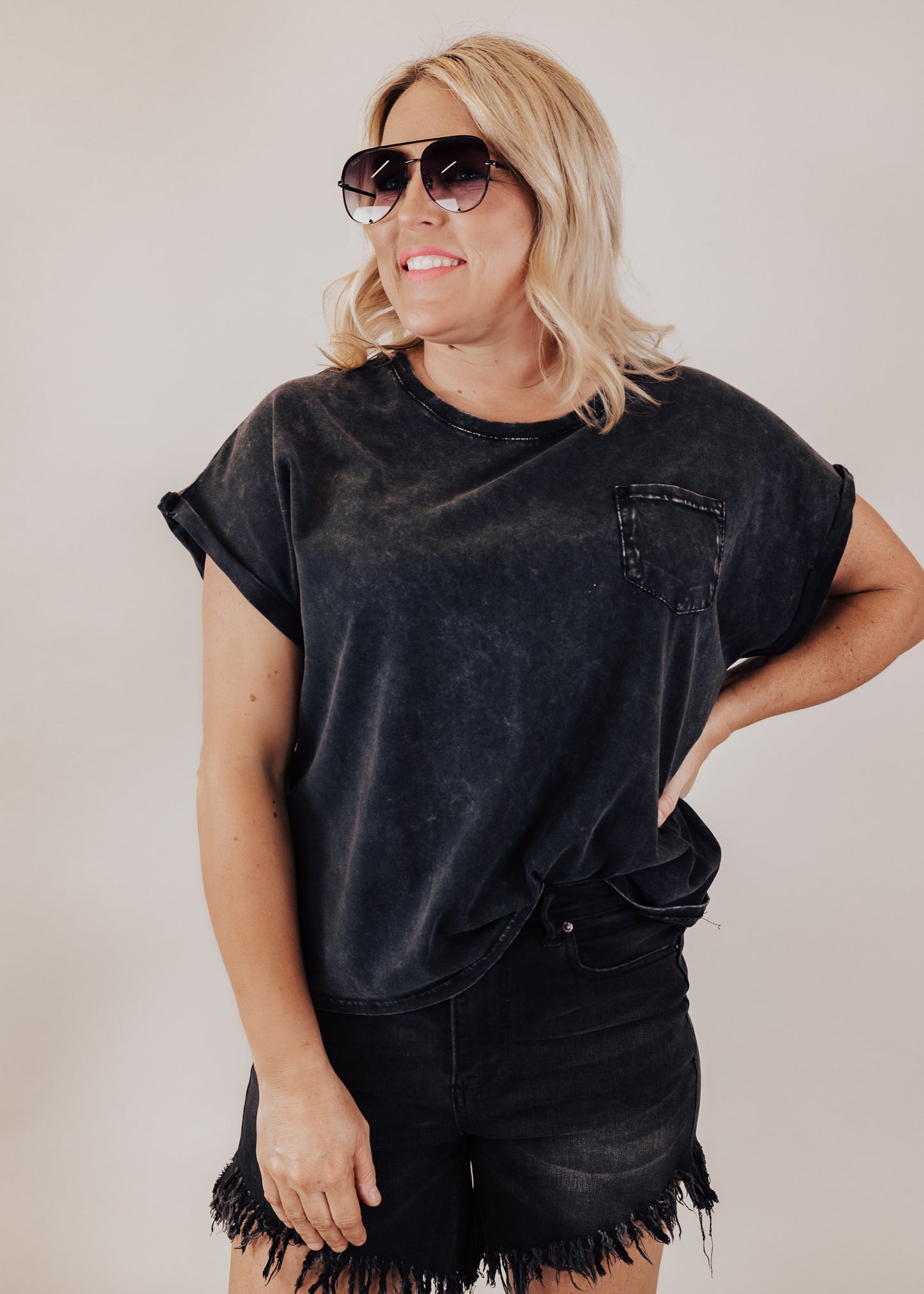 Milo Top *ACID BLACK