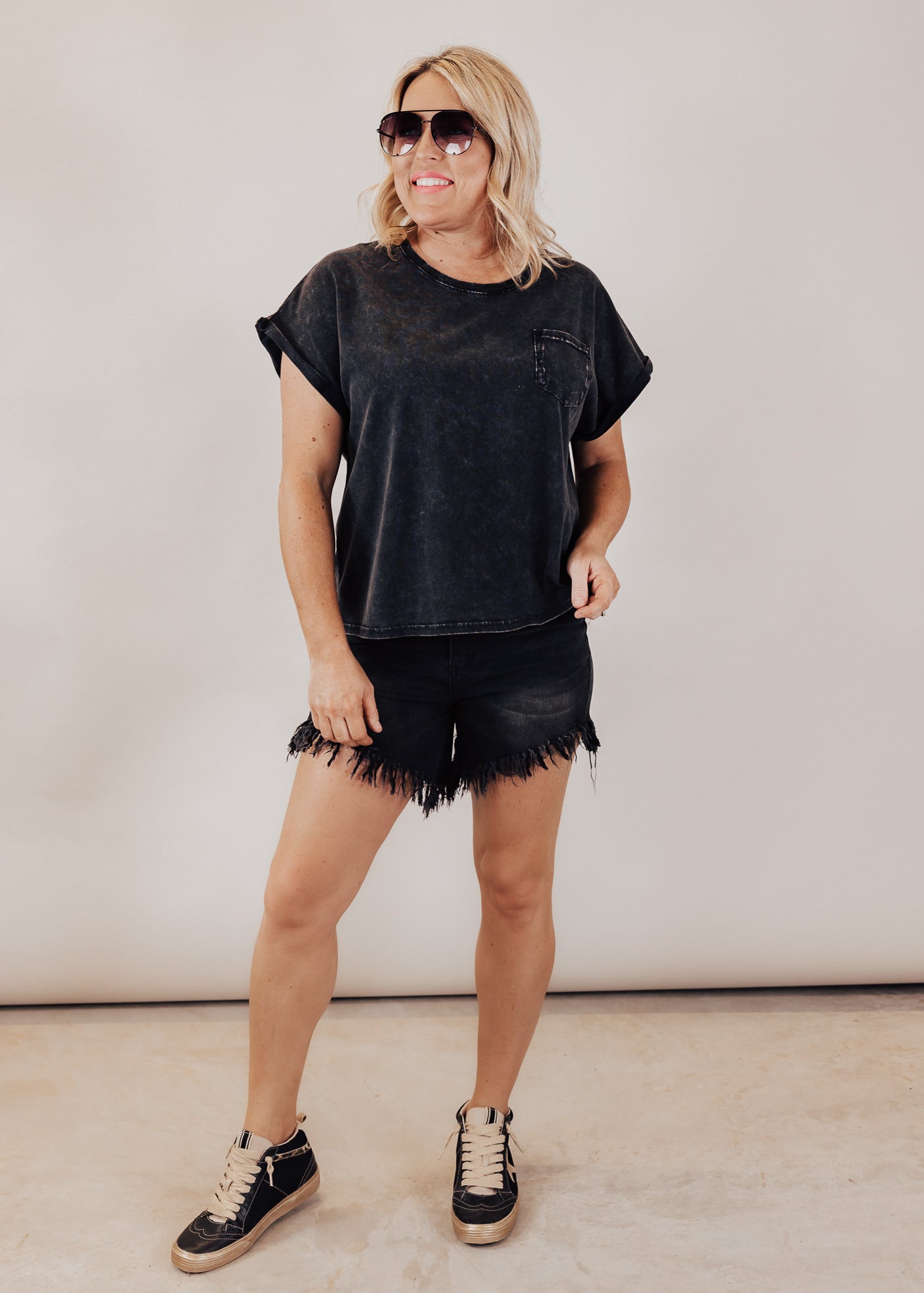 Milo Top *ACID BLACK