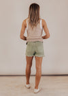 Risen Washed Olive Fray Shorts (S-XL)