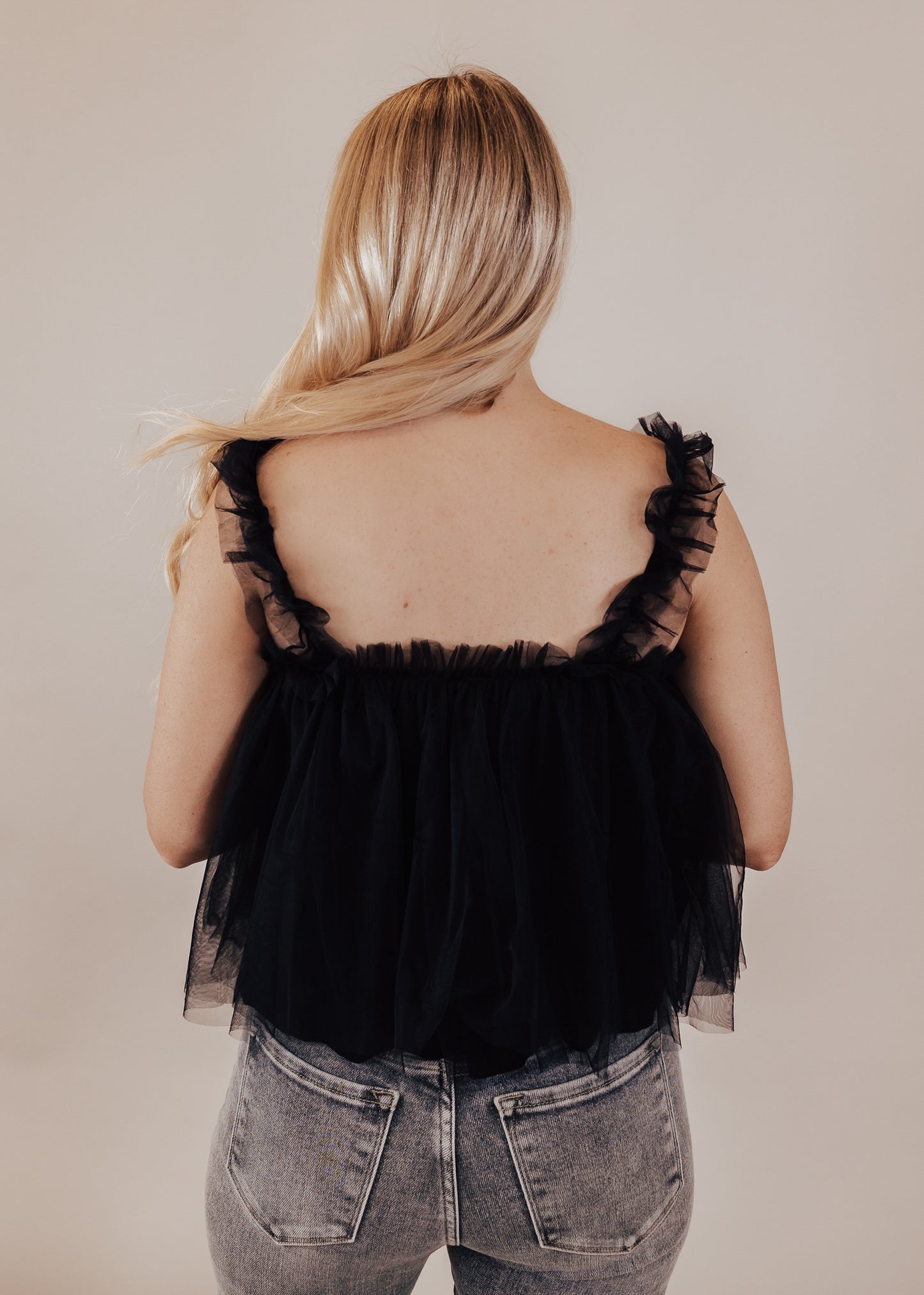 SMALL: Crop Lace Top *BLACK