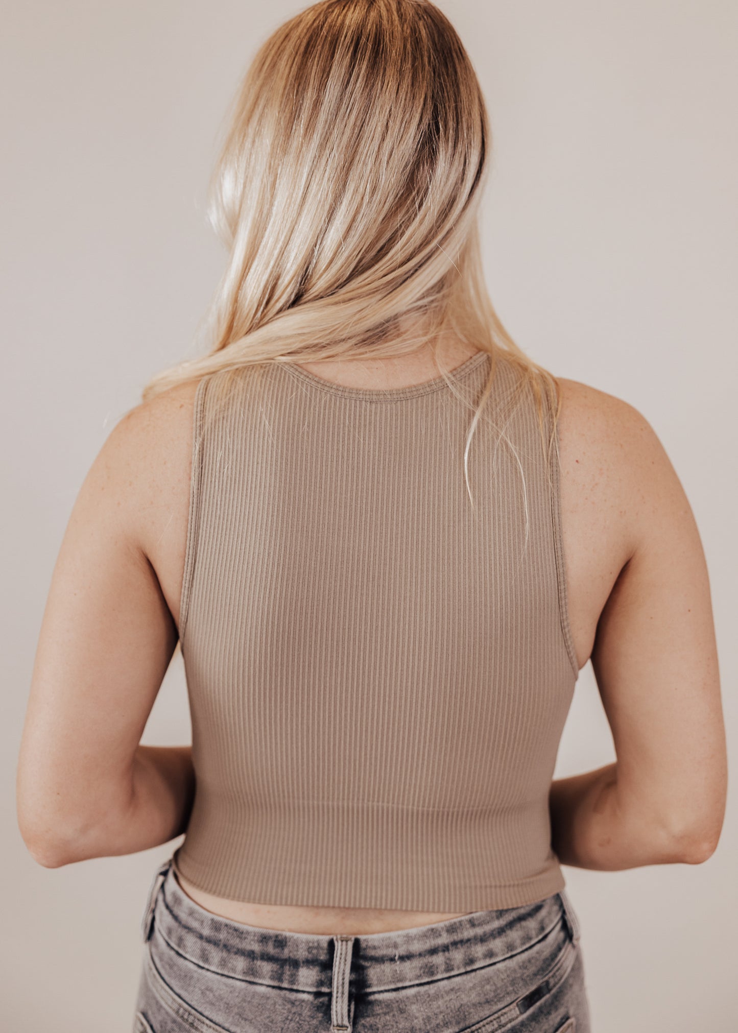 SMALL: Halter Crop Bralette *MOCHA