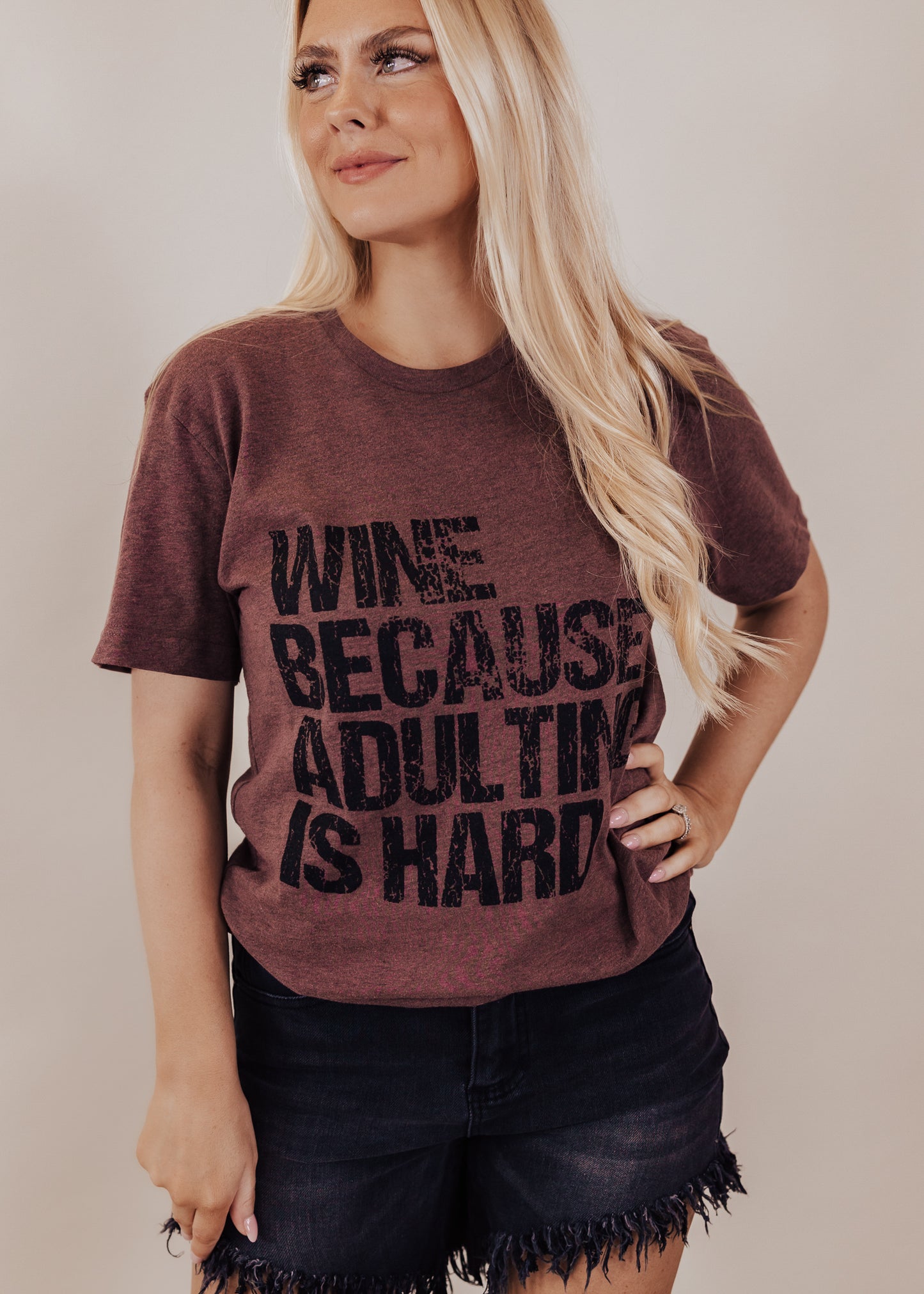 3X: Wine Because Adulting *Vintage Burgundy (S-3X)