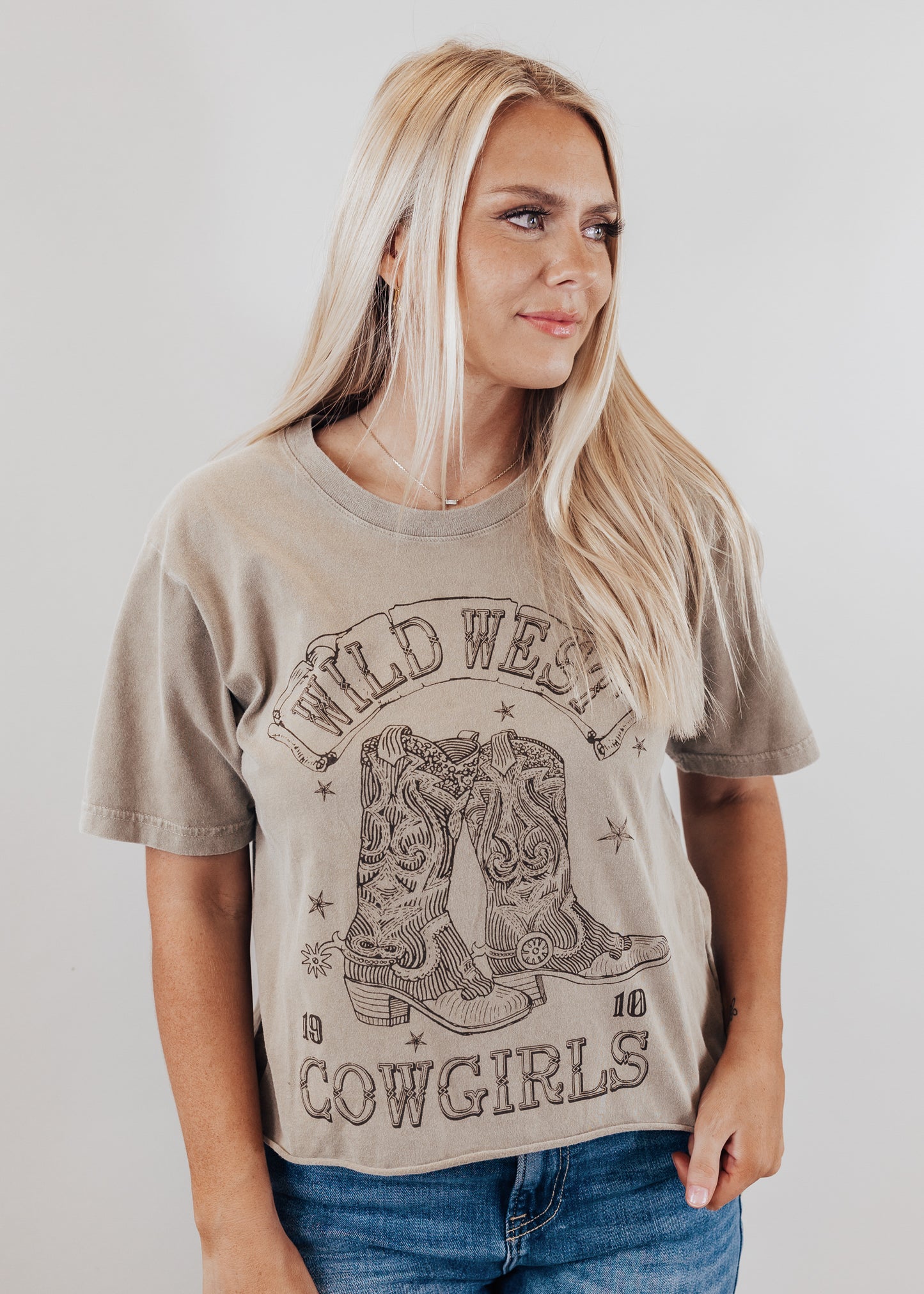 #83 Wild West Crop Top *MOCHA