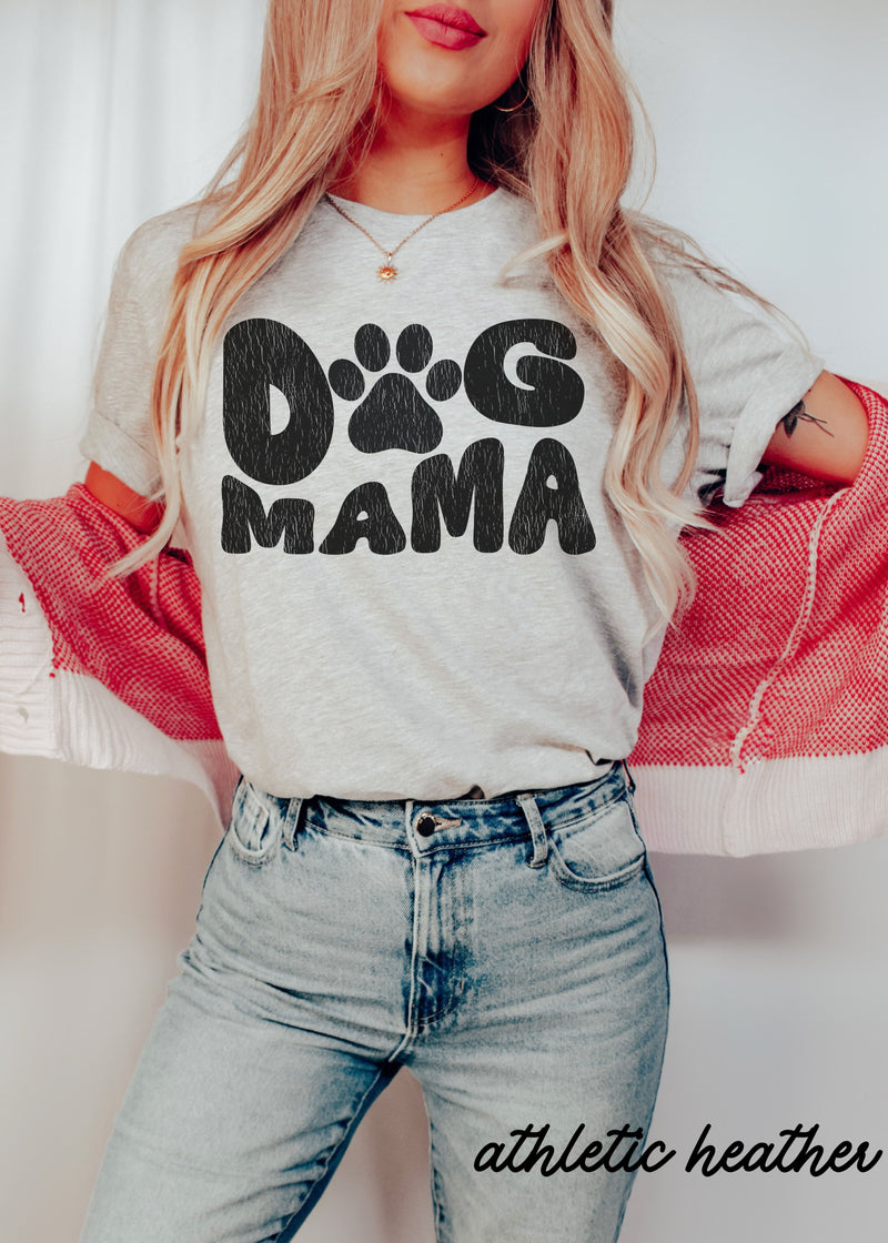 +Dog Mama Paw Print Tee *2 Colors (XS-3X)