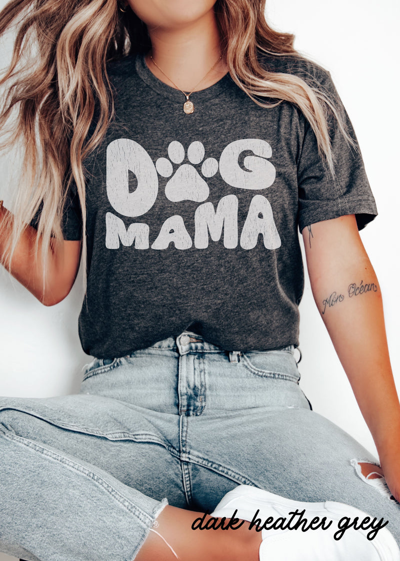 +Dog Mama Paw Print Tee *2 Colors (XS-3X)