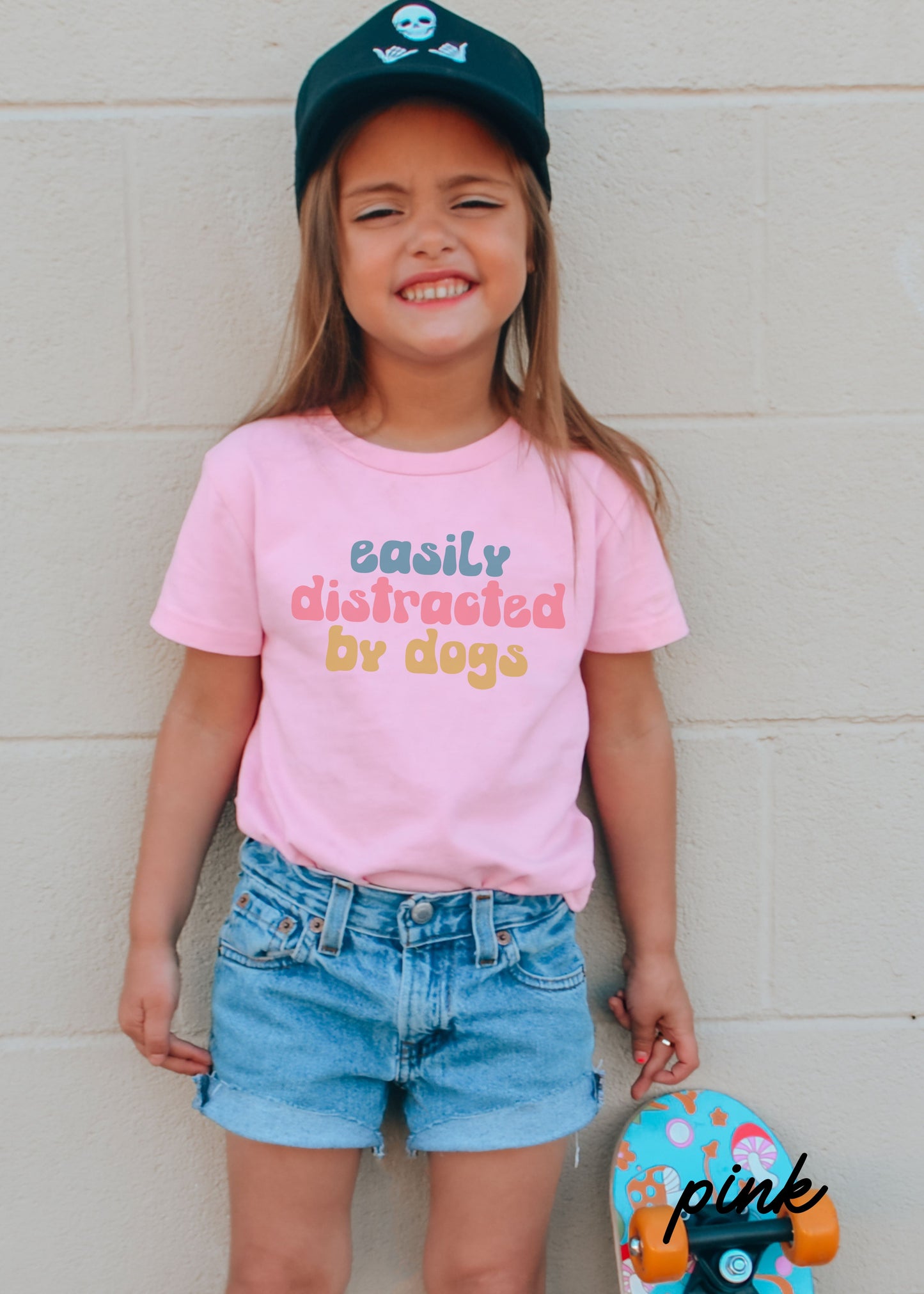*Youth Easily Distracted by Dogs Tee *4 Colors (S-XL)