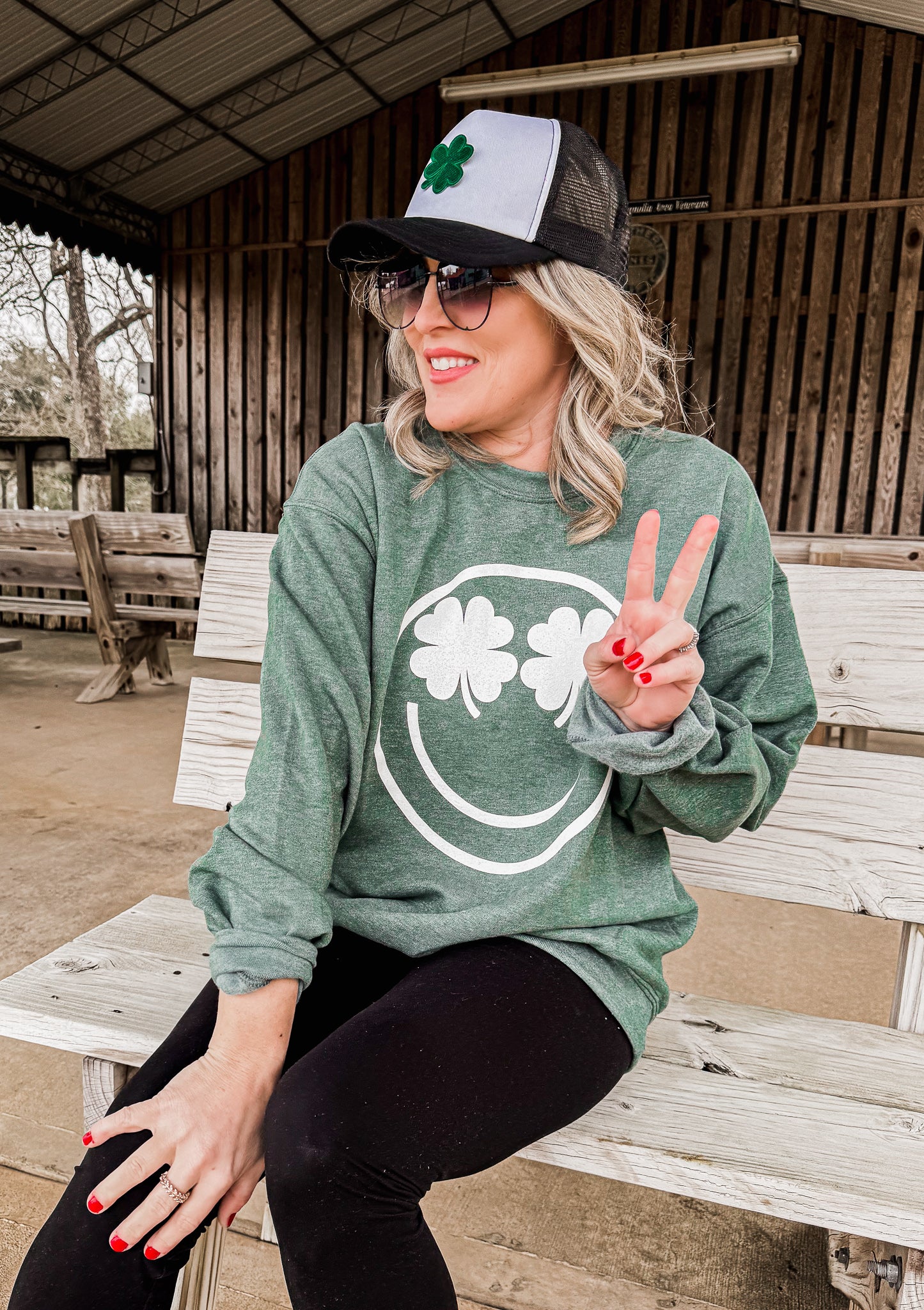 Shamrock Patch Trucker Hat *3 COLORS