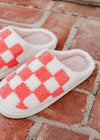 Checkered Slippers (S-2X) *CORAL