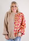 Colorful Taupe Leopard Sweater (S-3X)