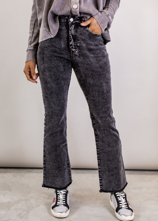 2X &amp; 3X: Acid Wash Black Pants (S-3X)