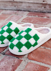 Checkered Slippers (S-XL) *GREEN/WHITE