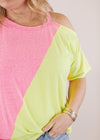 Neon Pink/Yellow Top (S-XL)
