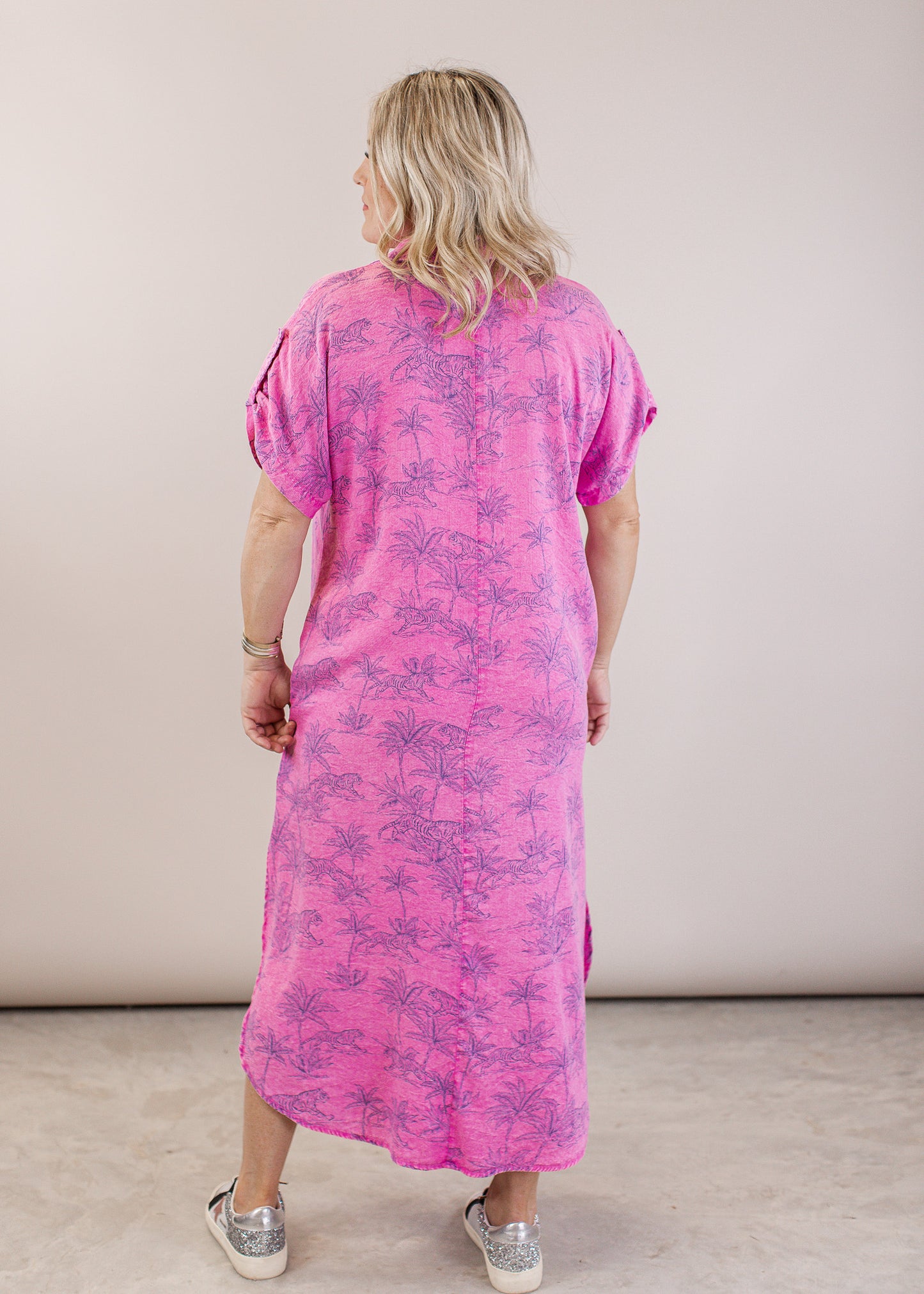 Tropical Tiger Dress *MALIBU PINK