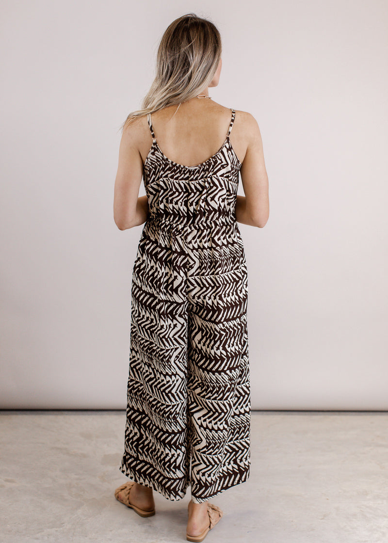 Geometric Jumpsuit *BROWN